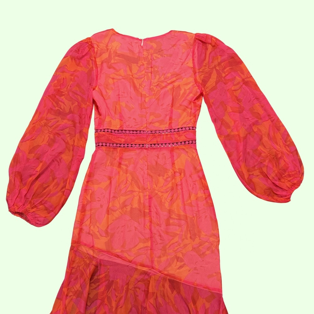 Elegant Pink and Orange Maxi Dress - Picture 4 of 5